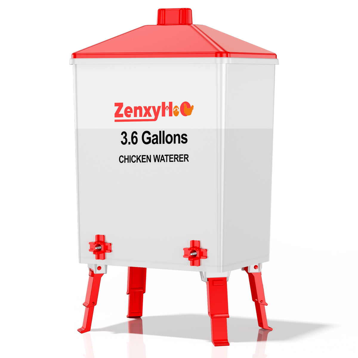 3.6 Gallons Chicken Feeder Waterer Red