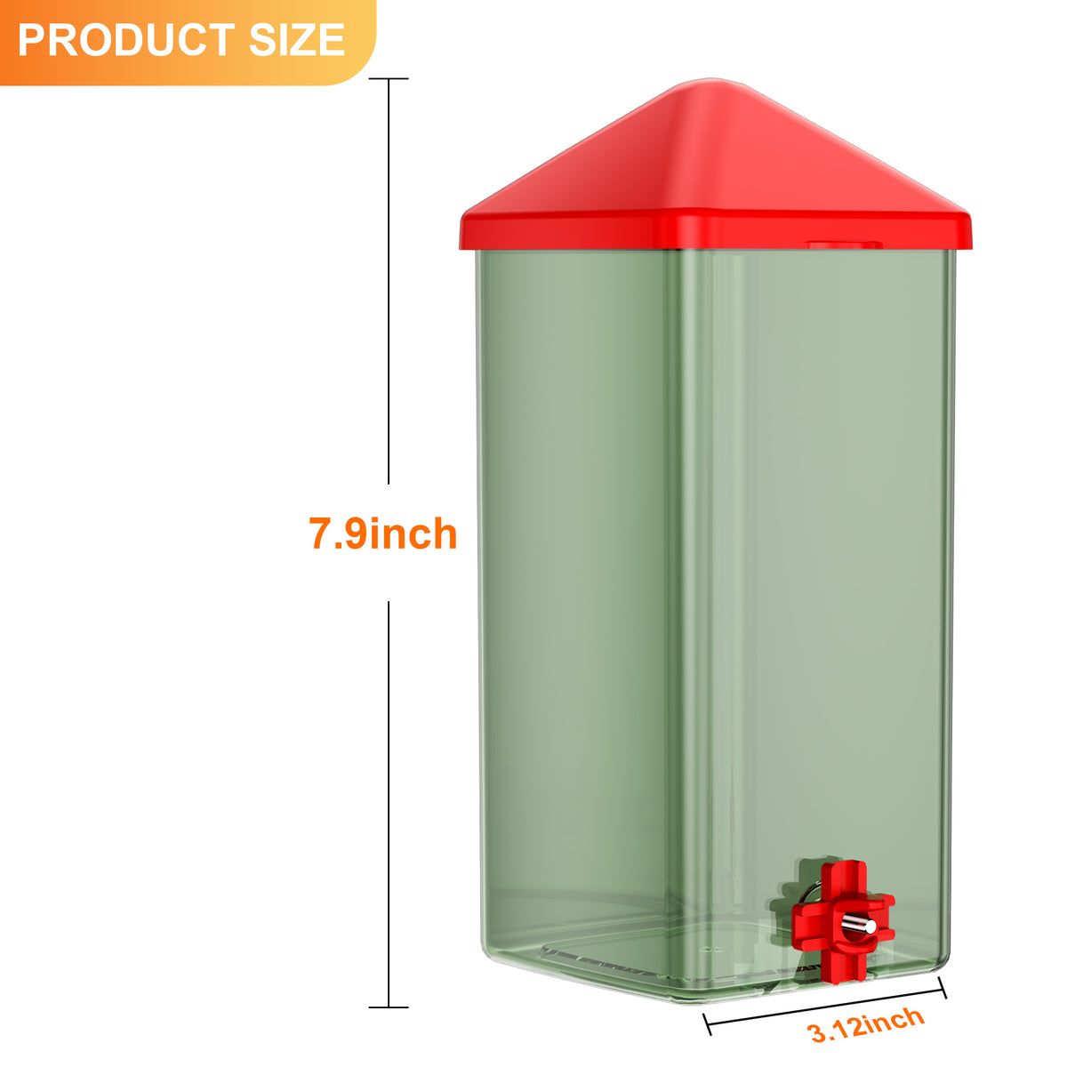 Baby Chick Waterer 0.26 Gal with Versatile- and Horizontal Nipple Drinker