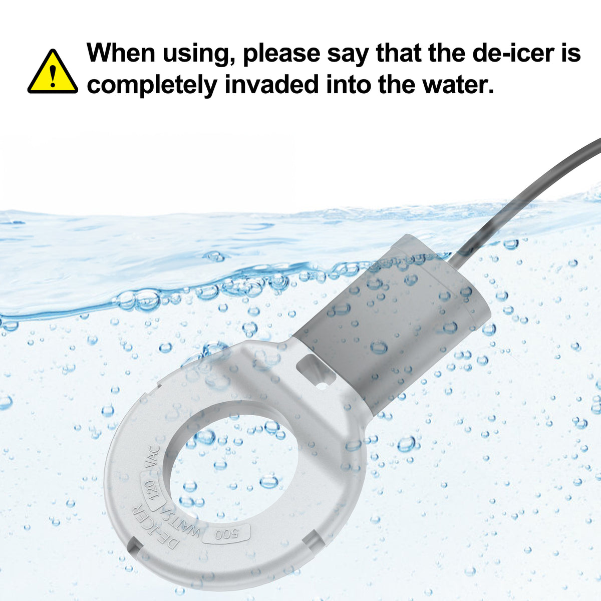 250W Submergible Cast Aluminum Utility Multi-use De-Icer for Bird Bath Chicken Water Heater Livestock up to 25 Gallon