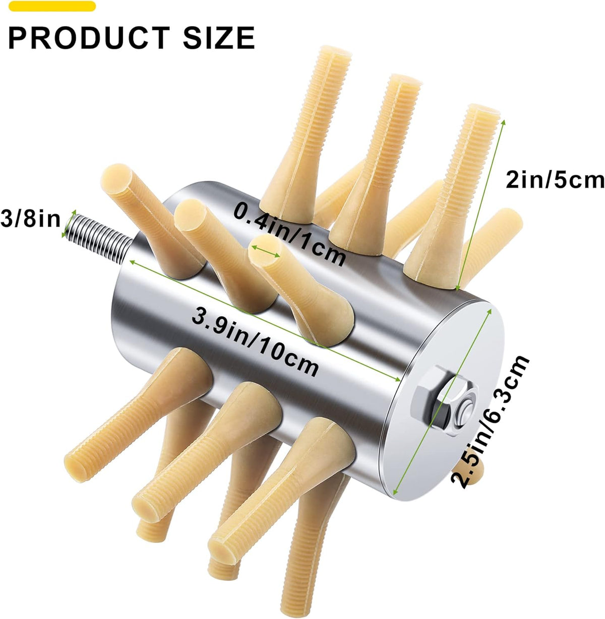 Chicken Plucker Drill Attachment, 3/8" MPT Shank Stainless Steel Chicken Plucker Machine, 18 Soft Fingers Poultry Defeathering Machine for Chicken Turkey Pheasant