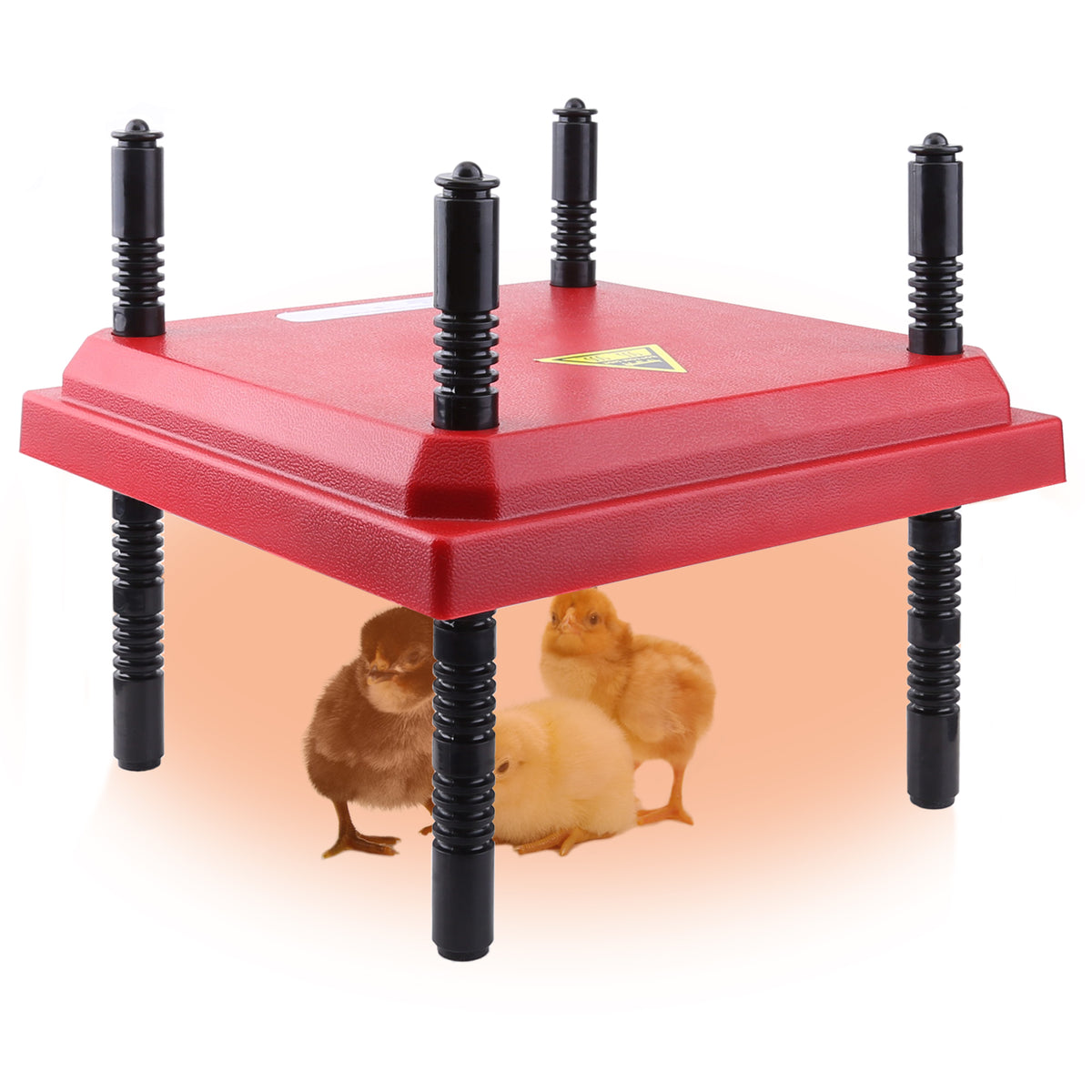 Brooder Heater Plate for Chicks with Anti Roost Cone, 10" x 10" Chick Heating Plate
