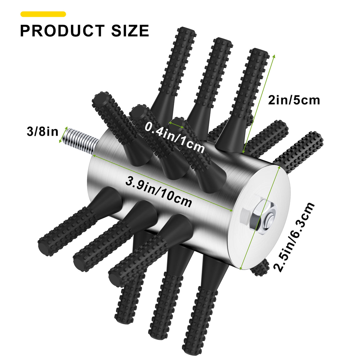 Chicken Plucker Drill Attachment, 3/8" MPT Shank Stainless Steel Chicken Plucker Machine, 18 Soft Fingers Poultry Defeathering Machine for Chicken Turkey Pheasant