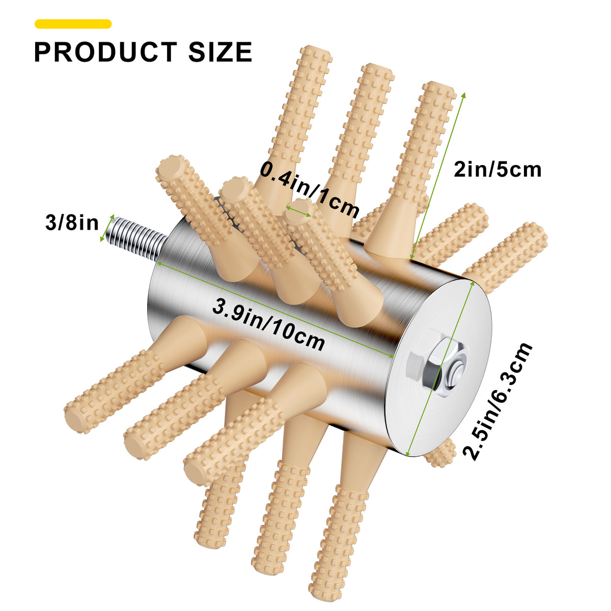 Chicken Plucker Drill Attachment, 3/8" MPT Shank Stainless Steel Chicken Plucker Machine, 18 Soft Fingers Poultry Defeathering Machine for Chicken Turkey Pheasant