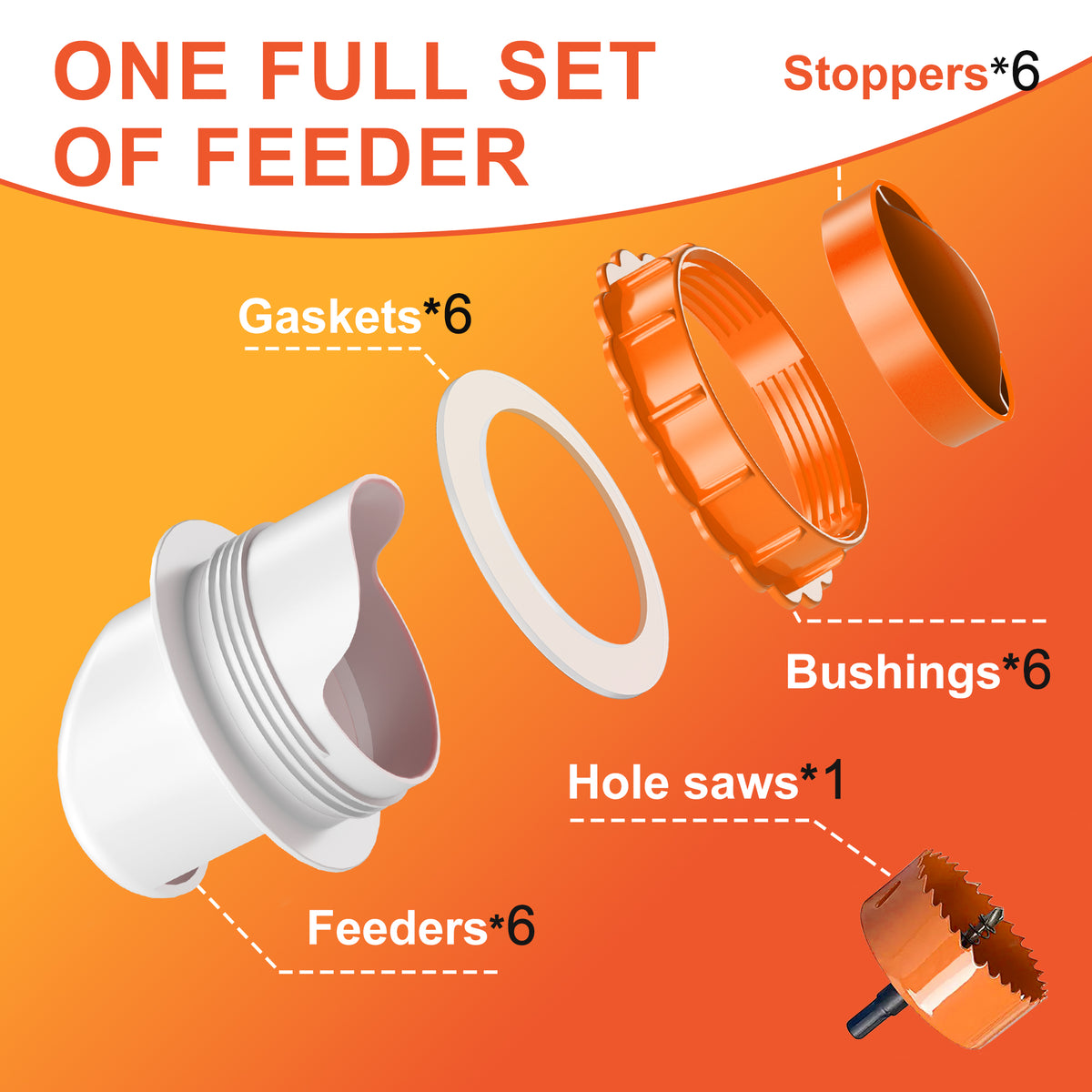 No Waste Chicken Feeders, DIY Automatic Poultry Feeder Orange