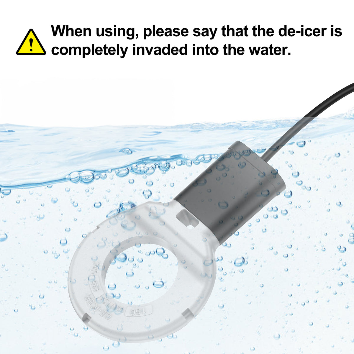 250W Submergible Cast Aluminum Utility Multi-use De-Icer for Bird Bath Chicken Water Heater Livestock up to 25 Gallon