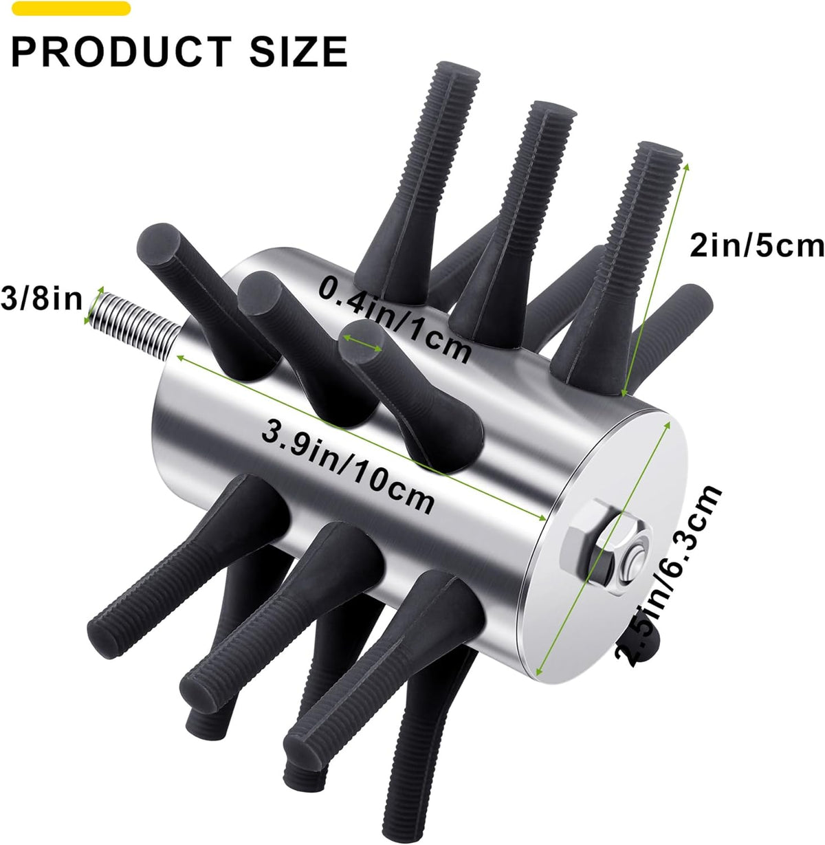 Chicken Plucker Drill Attachment, 3/8" MPT Shank Stainless Steel Chicken Plucker Machine, 18 Soft Fingers Poultry Defeathering Machine for Chicken Turkey Pheasant